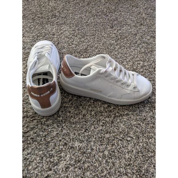 Golden Goose Womens White and Gold Pure Star Sneakers Sz 36/6 Perfect Condition - Picture 5 of 14